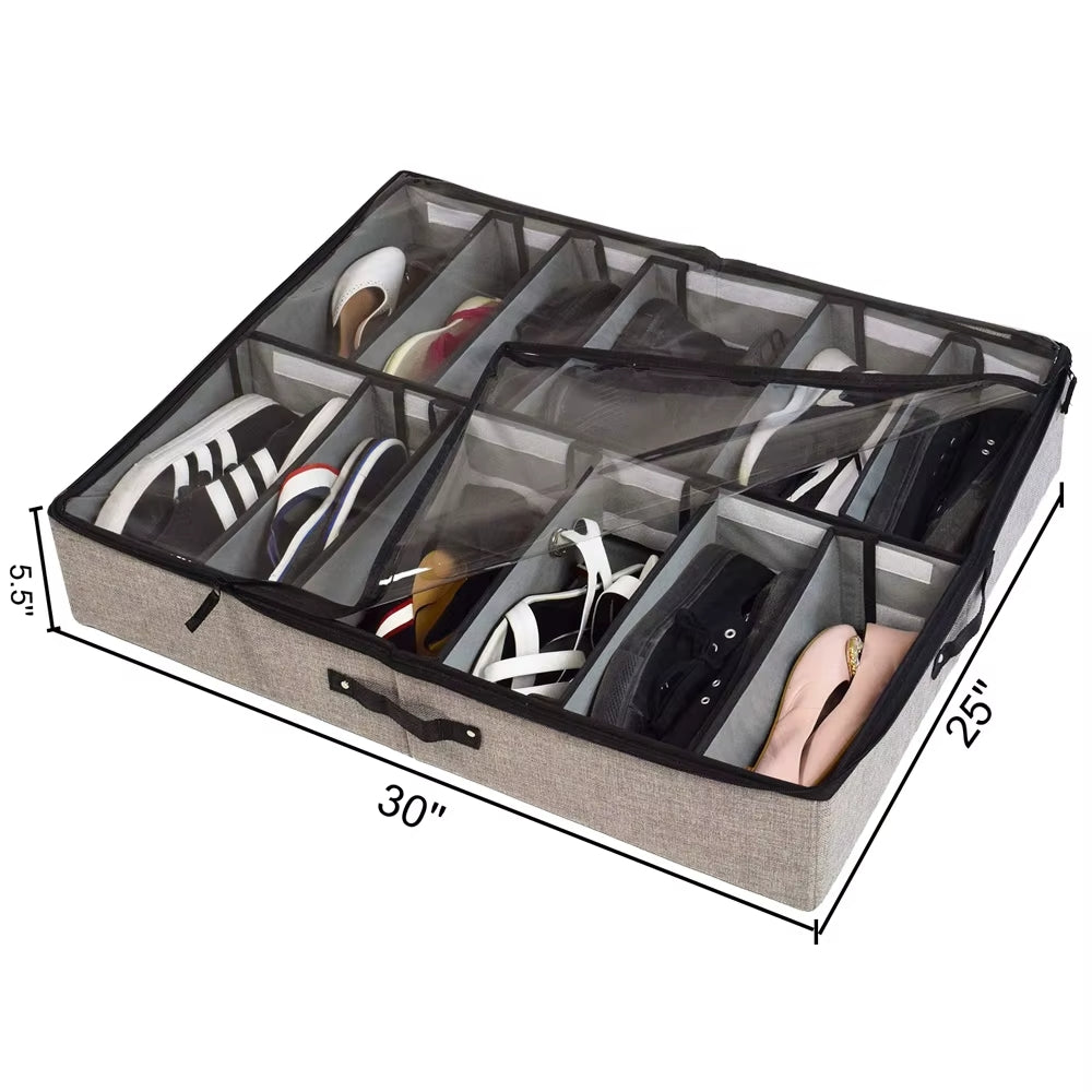 Organizador de Zapatos Bajo la Cama 12 Pares