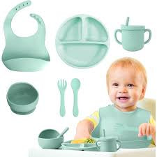 SET VAJILLA DE SILICONA PARA BEBÉ X6